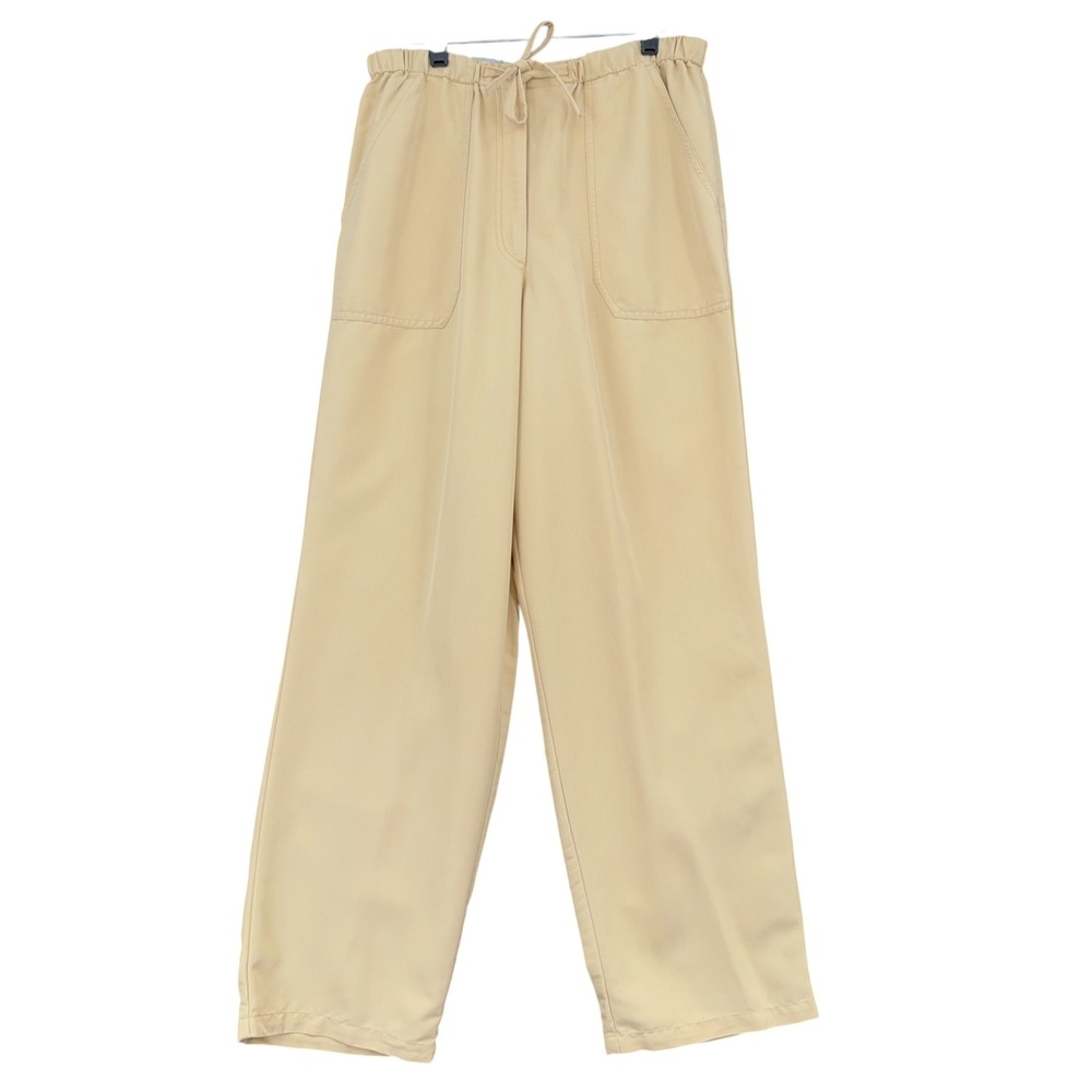 Directives Wide Leg Pants Women M Lyocell Rayon Polyester Tan